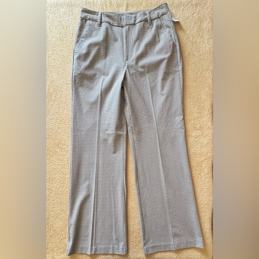 GAP Women's Brown and Black Patterned Trousers